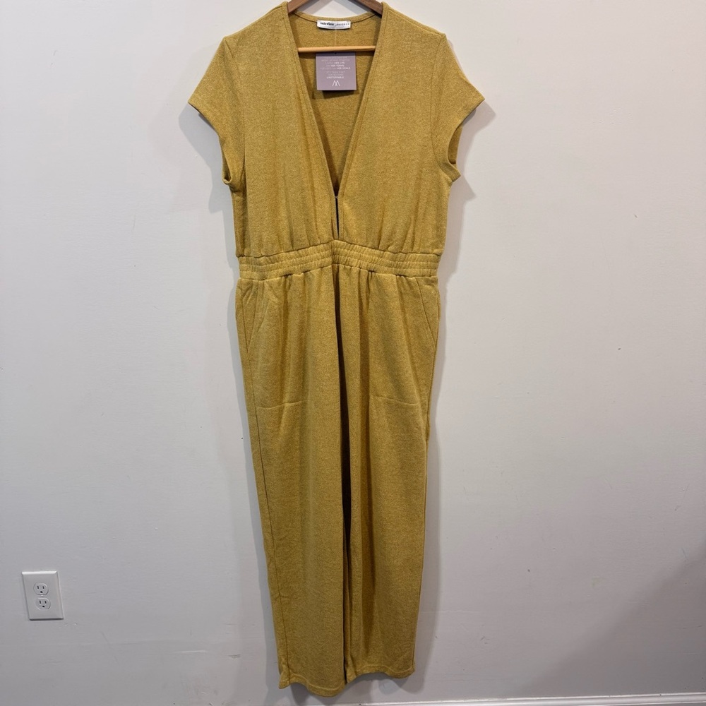 Vada Winter Maverick The Collection Mustard Yellow Jumpsuit Size 1X